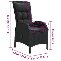 Thumbnail for 5-tlg. Garten-Bistro-Set Poly Rattan Schwarz