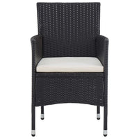 Thumbnail for 11-tlg. Garten-Essgruppe Poly Rattan Schwarz