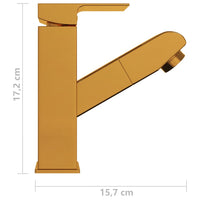 Thumbnail for Waschbeckenarmatur mit Herausziehbarer Brause Golden 157x172 mm