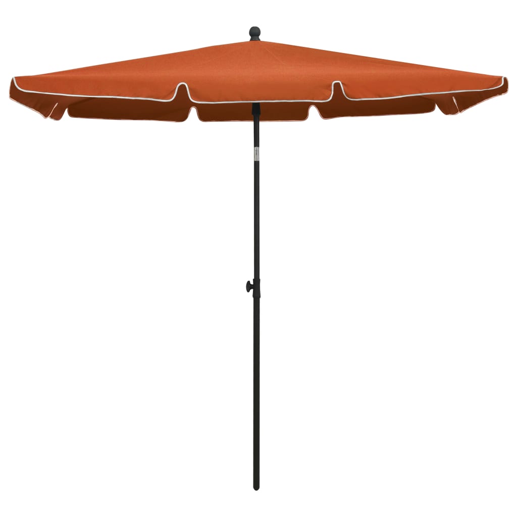 Sonnenschirm mit Mast 210x140 cm Terracotta-Rot