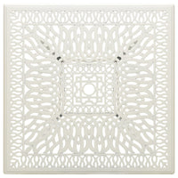 Thumbnail for Gartentisch Weiß 90x90x73 cm Aluminiumguss