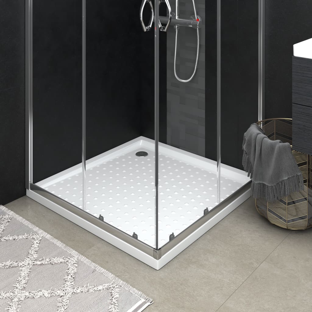 Duschwanne Anti-Rutsch Weiß 80x80x4 cm ABS