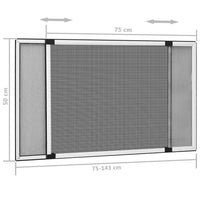 Thumbnail for Ausziehbarer Insektenschutz für Fenster Weiß (75-143)x50 cm