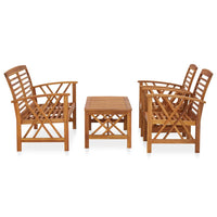 Thumbnail for 4-tlg. Garten-Lounge-Set Massivholz Akazie