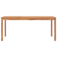 Thumbnail for Garten-Esstisch 180x90x77 cm Teak Massivholz