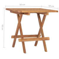 Thumbnail for Klappbarer Gartentisch 50x50x50 cm Teak Massivholz