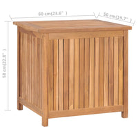 Thumbnail for Gartenbox 60x50x58 cm Massivholz Teak