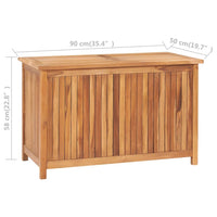 Thumbnail for Gartenbox 90x50x58 cm Massivholz Teak