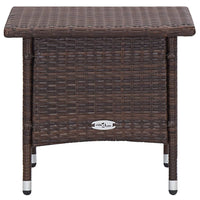 Thumbnail for 3-tlg. Garten-Lounge-Set mit Auflagen Poly Rattan Braun