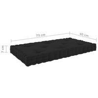 Thumbnail for Paletten-Bodenkissen Schwarz 73x40x7 cm Baumwolle