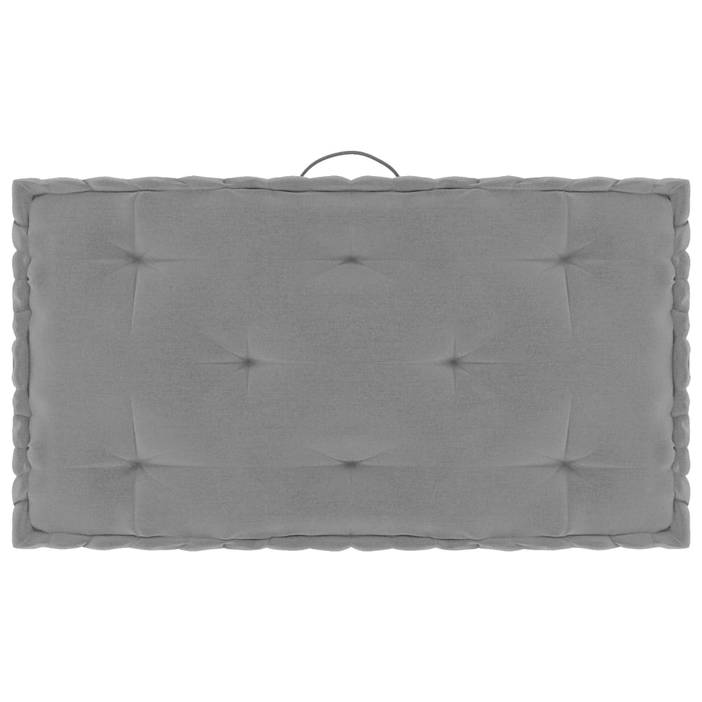 Paletten-Bodenkissen Grau 73x40x7 cm Baumwolle