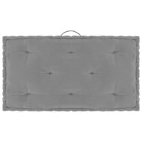 Thumbnail for Paletten-Bodenkissen Grau 73x40x7 cm Baumwolle