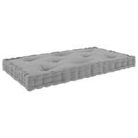 Thumbnail for Paletten-Bodenkissen Grau 73x40x7 cm Baumwolle