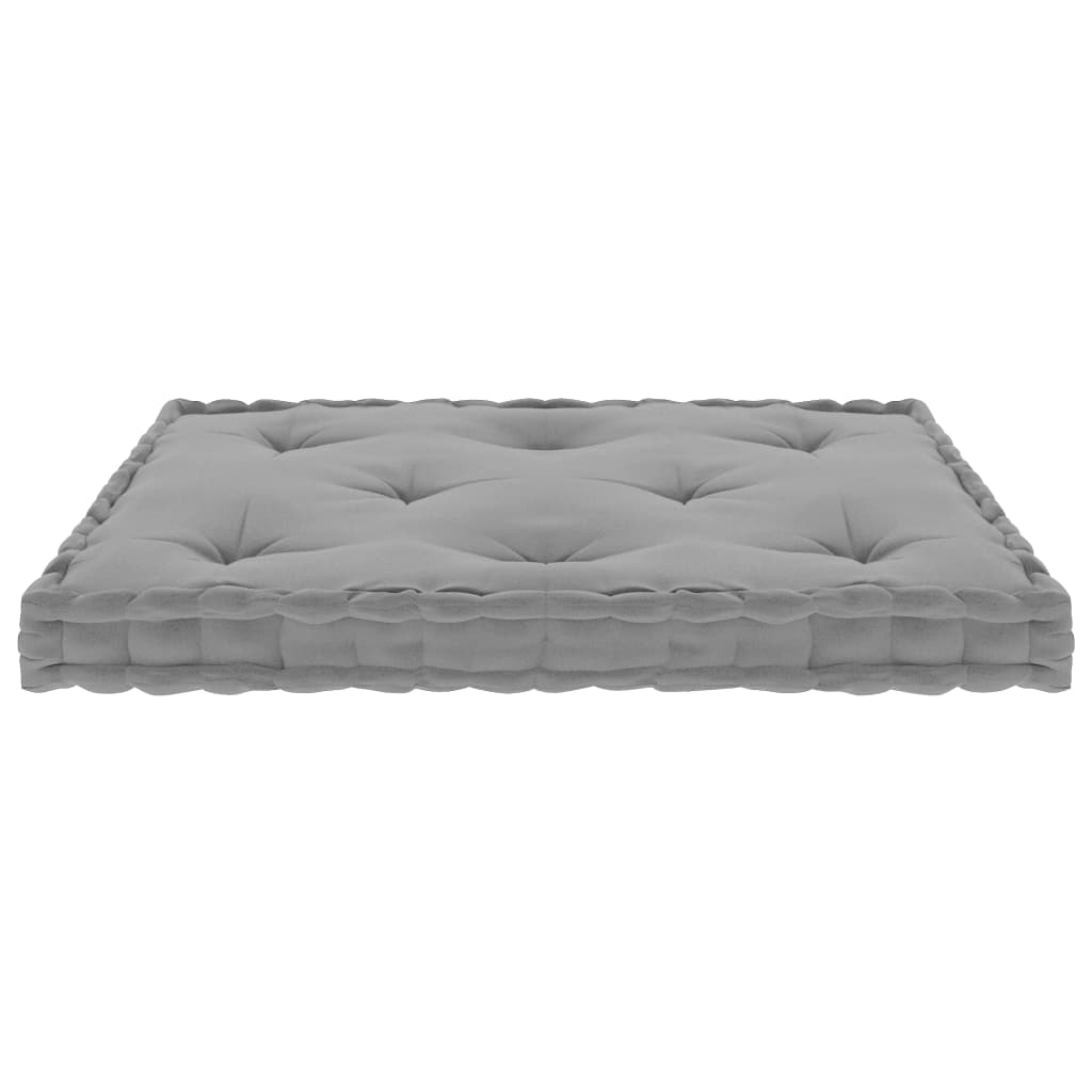 Paletten-Bodenkissen Grau 73x40x7 cm Baumwolle