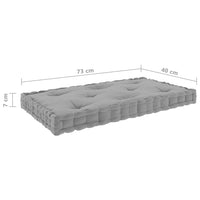 Thumbnail for Paletten-Bodenkissen Grau 73x40x7 cm Baumwolle