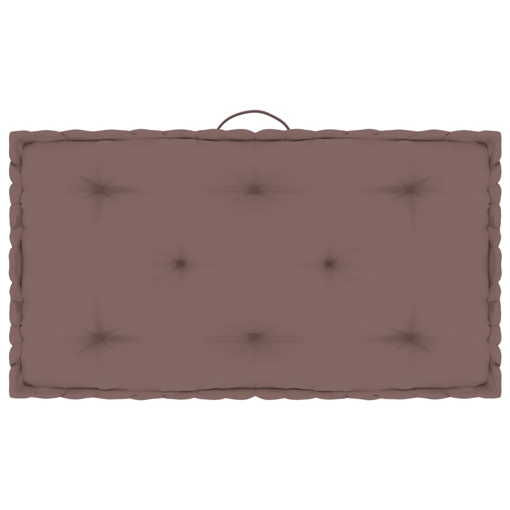 Paletten-Bodenkissen Taupe 73x40x7 cm Baumwolle