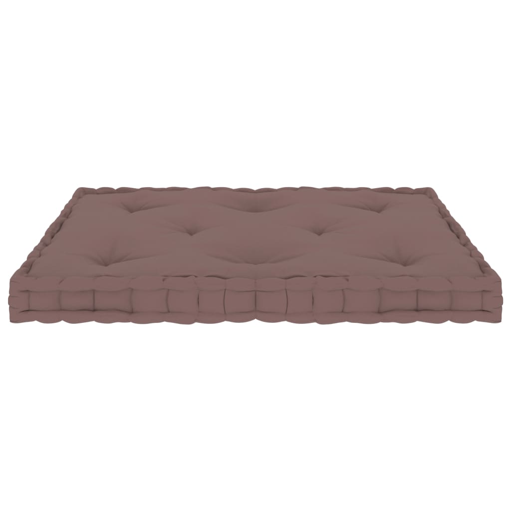 Paletten-Bodenkissen Taupe 73x40x7 cm Baumwolle