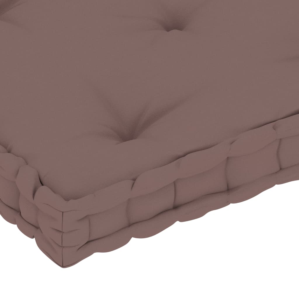 Paletten-Bodenkissen Taupe 73x40x7 cm Baumwolle