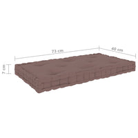 Thumbnail for Paletten-Bodenkissen Taupe 73x40x7 cm Baumwolle