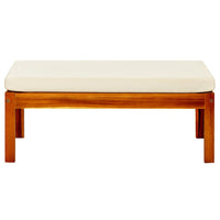 Thumbnail for Gartenbank mit Sonnendach und Fußhockern Massivholz Akazie