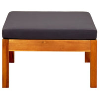 Thumbnail for Gartenbank mit Sonnendach und Fußhockern Massivholz Akazie