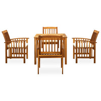 Thumbnail for 5-tlg. Garten-Essgruppe mit Kissen Massivholz Akazie