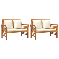 Thumbnail for 3-tlg. Garten-Lounge-Set mit Kissen Massivholz Akazie