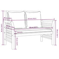 Thumbnail for 3-tlg. Garten-Lounge-Set mit Kissen Massivholz Akazie
