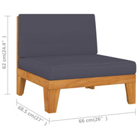 Thumbnail for 6-tlg. Garten-Lounge-Set mit Kissen Akazie Massivholz