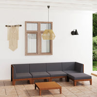 Thumbnail for 6-tlg. Garten-Lounge-Set mit Kissen Akazie Massivholz