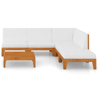 Thumbnail for 6-tlg. Garten-Lounge-Set mit Kissen Massivholz Akazie