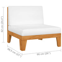 Thumbnail for 6-tlg. Garten-Lounge-Set mit Kissen Massivholz Akazie