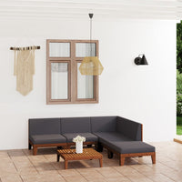 Thumbnail for 6-tlg. Garten-Lounge-Set mit Kissen Akazie Massivholz