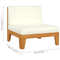 Thumbnail for 3-tlg. Garten-Lounge-Set mit Kissen Akazie Massivholz