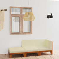 Thumbnail for 3-tlg. Garten-Lounge-Set mit Kissen Akazie Massivholz