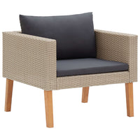 Thumbnail for 4-tlg. Garten-Lounge-Set mit Auflagen Poly Rattan Beige