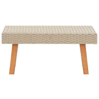 Thumbnail for 2-tlg. Garten-Lounge-Set mit Auflagen Poly Rattan Beige