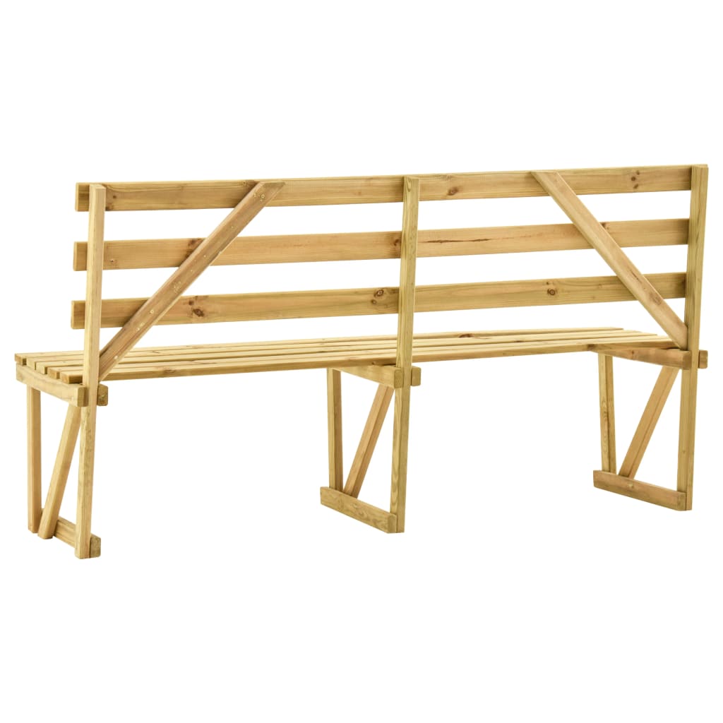 Gartenbank 170 cm Imprägniertes Kiefernholz