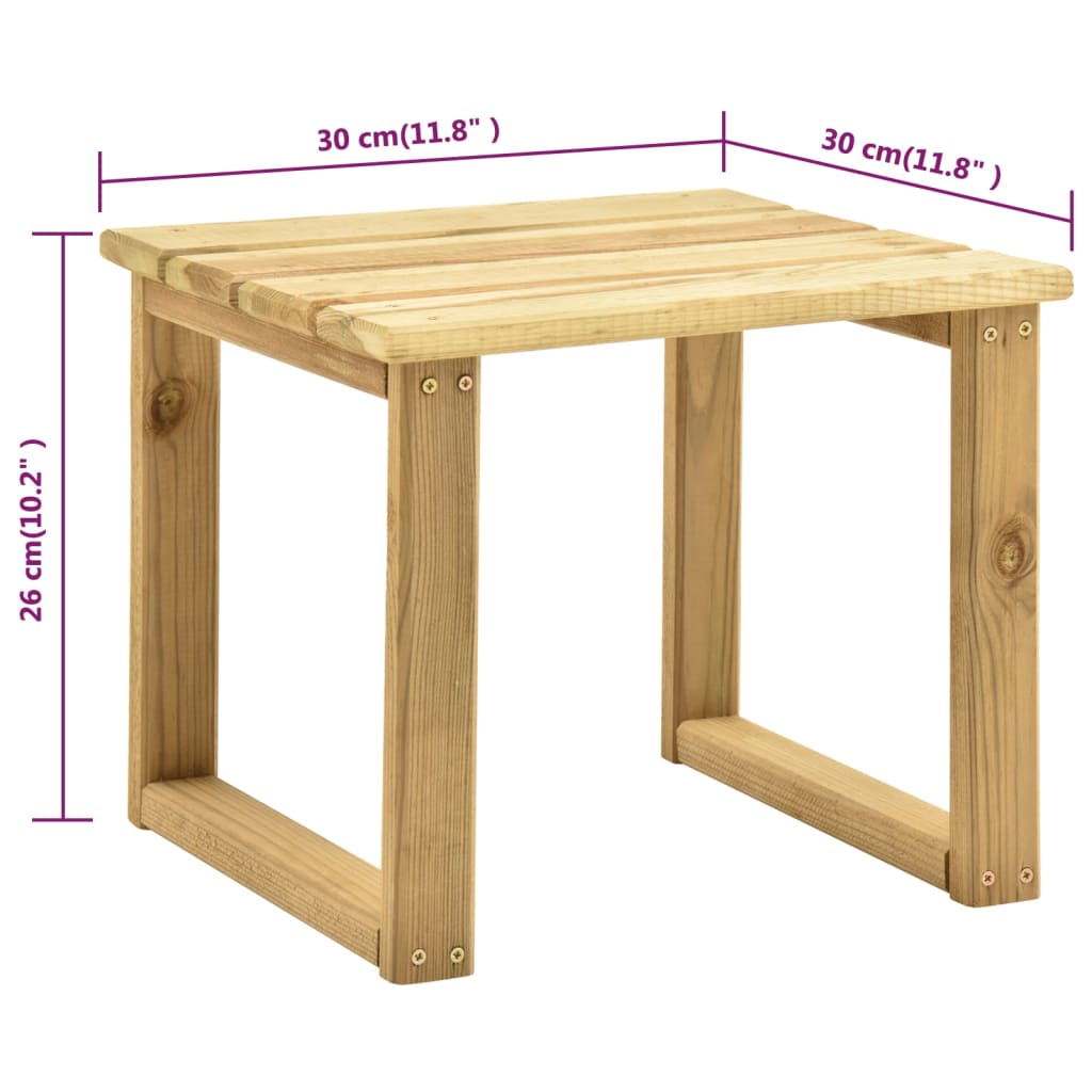 Garten-Sonnenliege mit Tisch Kiefernholz Imprägniert