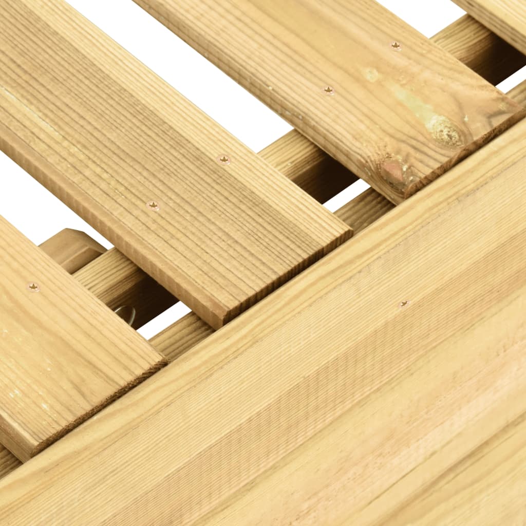 Sonnenliege mit Tisch Grün Imprägniertes Kiefernholz