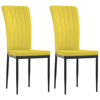 Thumbnail for Esszimmerstühle 2 Stk. Senfgelb Samt