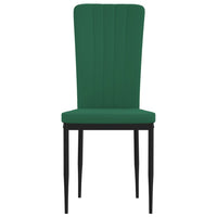 Thumbnail for Esszimmerstühle 4 Stk. Dunkelgrün Samt