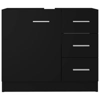 Thumbnail for Waschbeckenunterschrank Schwarz 63x30x54 cm Holzwerkstoff