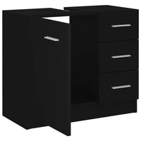 Thumbnail for Waschbeckenunterschrank Schwarz 63x30x54 cm Holzwerkstoff