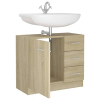 Thumbnail for Waschbeckenunterschrank Sonoma-Eiche 63x30x54 cm Holzwerkstoff