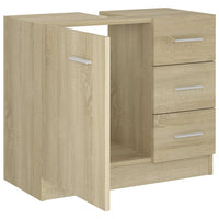 Thumbnail for Waschbeckenunterschrank Sonoma-Eiche 63x30x54 cm Holzwerkstoff