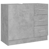 Thumbnail for Waschbeckenunterschrank Betongrau 63x30x54 cm Holzwerkstoff