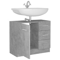 Thumbnail for Waschbeckenunterschrank Betongrau 63x30x54 cm Holzwerkstoff