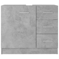 Thumbnail for Waschbeckenunterschrank Betongrau 63x30x54 cm Holzwerkstoff