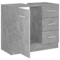 Thumbnail for Waschbeckenunterschrank Betongrau 63x30x54 cm Holzwerkstoff